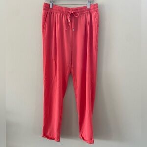 Molly Bracken Coral High Waisted Slim Straight Cuff Hem Pant